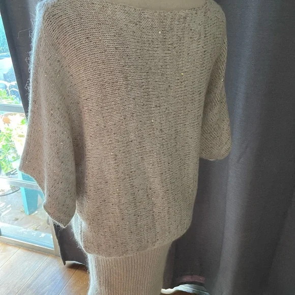 RACHEL Rachel Roy Gold Shrug Sweater with Sheer Knit - Picture 6 of 11